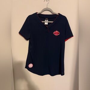 Harley-Davidson Jersey Style Tee Navy Blue short sleeve motorcycle riding shirt